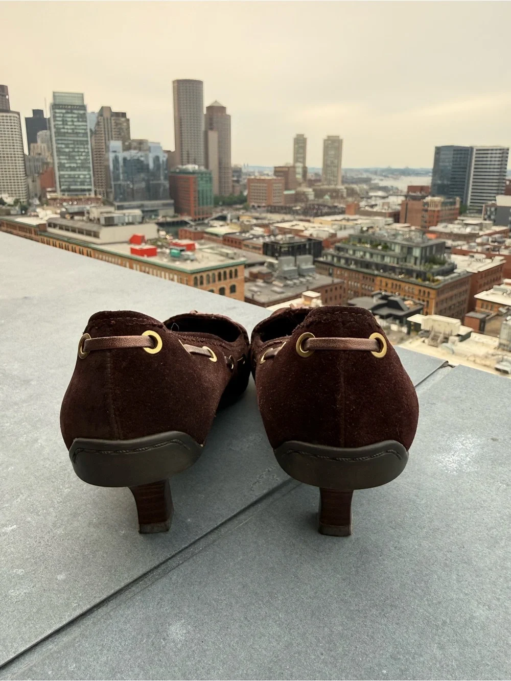 Arturo Chiang Prima Brown Suede Tassel Loafer Heels Women’s 6